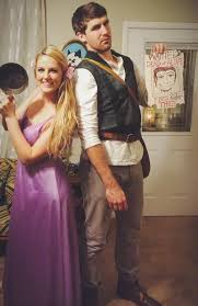 Easy Tangled Costume Purple Dress Slip Clip In H M Flowers Frying Pan And Thrifted Flynn Rider Vest Tangled Costume Purple Dress Costumes