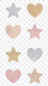 Glitter Heart And Star Sticker Set Transparent Png Free Image By Rawpixel Com Ningzk V Star Stickers Sticker Set Pink Glitter Background