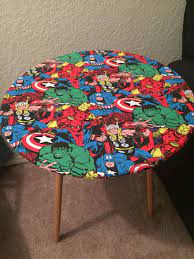 Diy Marvel Table Marvel Decor Diy Marvel Themed Room Marvel Decor