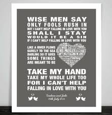 Elvis Presley Can T Help Falling In Love текст Personalised Elvis Presley Can T Help Falling In Love Music Song Lyric Print Song Lyric Print Cant Help Falling In Love Lyric Prints