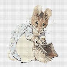 mrs tittlemouse cross stitch pattern beatrix potter counted