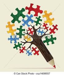 Maybe you would like to learn more about one of these? Clipart Vector Of Jigsaw Strategic Concept Pencil Tree Strategy Puzzle Piece Csp14698557 Search Clip A Autism Art Autism Tattoos Autism Awareness Tattoo