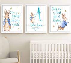 Baby Boy Peter Rabbit Beatrix Potter Nursery Decor Print Set Bunny Art Prints Ebay Beatrix Potter Nursery Nursery Decor Prints Peter Rabbit Nursery