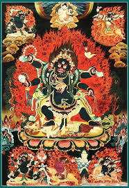Black Mahakala Thangka Thangka Painting Buddhism Art Tibetan Art