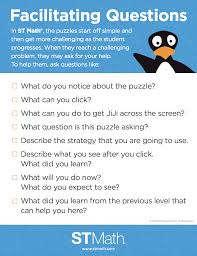 Facilitating Questions Poster St Math Parent Resources Teaching Math Math Math Words