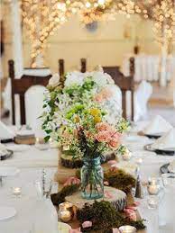 Something Blue Mason Jars Rustic Wedding Table Setting Wedding Centerpieces Rustic Wedding Table