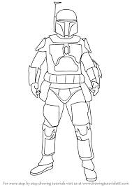 How To Draw Boba Fett From Star Wars Drawingtutorials101 Com Star Wars Stencil Star Wars Drawings Star Wars Cartoon