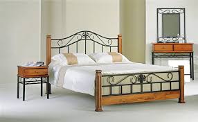 Check spelling or type a new query. China Metal Furniture Bed In Wrought Iron And Pine Wood Ml 023 China Wood Post Metal Bed Wood Bed With Metal Bed Frame
