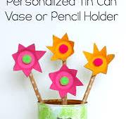 Personalized Tin Can Pencil Holder Craft for Mother's Day or ...