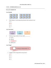 Soalan Matematik Mengikut Aras Sintesis Arasbloge