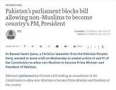 Does Pakistan allow non Muslim to become a president or prime ...