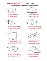 Free Perimeter And Area Of Parallelograms Triangles And Trapezoids Parallelogram Trapezoid Studying Math