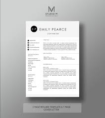 2 Page Resume Template 1 Page Cover Letter Professional Cv Microsoft Word Resume 39 Pea Cover Letter Template Resume Template Cover Letter For Resume