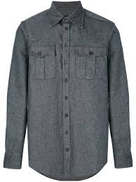 Dsquared2 Chest Pocket Shirt Grey 860 Men Clothing Jackets