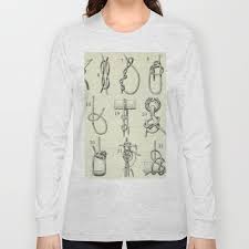 vintage knots chart long sleeve t shirt by bluespecsstudio