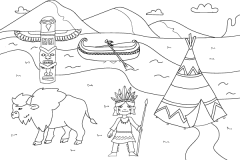 Les amérindiens, indiens d'amérique, indiens ou encore américains natifs, comme dessin à colorier de petitoiseau souriant, le brave petit indien jouant au. Dessine Moi Les Indiens Dessins Et Coloriages