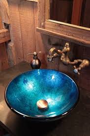 rustic powder room