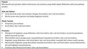 Yang bertanda tangan dibawah ini: Contoh Sop Pengaturan Aktivitas Kontraktor Perusahaan Pengusaha