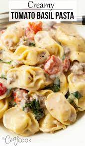 Creamy Tomato Basil Pasta One Pot Vegetarian Pasta Recipes Basil Pasta Recipes Tomato Basil Pasta