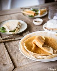 Crepes A La Farine De Chataignes Epinards Et Chevre