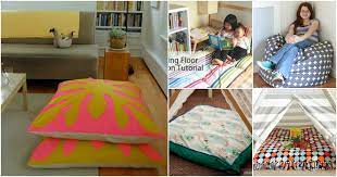 Such floor mattresses can appeal to children and adults alike since you can make them in absolutely any size. 22 Easy Diy Giant Floor Pillows And Cushions That Are Fun And Relaxing Diy Crafts