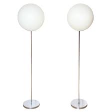 Pair Of Robert Sonneman Chrome Floor Lamps 1stdibs Com Globe Floor Lamp Chrome Floor Lamps Floor Lamp