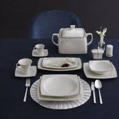 gural porselen 85 parca kare caroline bone yemek takimi 5683 platin