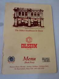 Tripadvisor'da coliseum cafe & grill yakınlarındaki restoranlar: The Menu Picture Of Coliseum Cafe Grill Petaling Jaya Tripadvisor