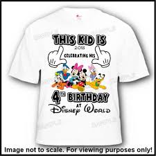 This Kid Is Celebrating His Her Birthday At Disney World Disneyland With Mickey Mouse And Friends Vacation T Shirt Minnie Goofy Pluto Daisy