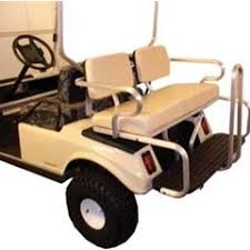 Club Car 99 Down Aluminum Fixed Rear Seat Kit Aluminum Frame Buff Everything Carts Golf Carts Rear Seat Car