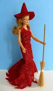 Barbie is truly bewitching wears a black cape fans of the classic television show bewitched will adore this delightful doll! Samantha Bewitched Doll Celebrity Barbie Dolls Vintage Barbie Dolls Barbie Dolls