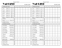 yahtzee card yahtzee score card yahtzee score sheets yahtzee sheets
