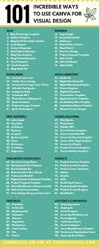 How To Use Canva 2020 101 Designs You Can Create You Probably Didnt Know You Could Includes Pdf Yourchicgeek In 2020 Canva Tutorial Canva Design Graphic Design Tips