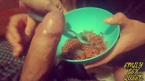 Eating cum breakfast (Cum on food) Emily Sex Queen
