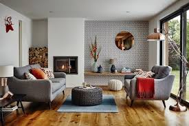 I love the different styles of couches that fit the style. Cosy Christmas Copper Living Room Copper Living Room Cosy Living Room Mid Century Modern Living Room
