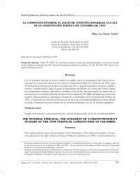 Qué es y cómo entenderlo internacional   no penalicemos el derecho de cualquiera a ser idiota pensamiento. Pdf Tobon Tobon Mary Luz La Conmocion Interior El Juicio De Constitucionalidad A La Luz De La Constitucion Politica De Colombia De 1991