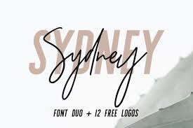 Sydney Font Duo 12 Free Logos Typography Fonts Cool Fonts Beautiful Fonts
