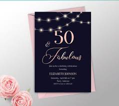 Elegant 50th Birthday Ideas For Women 50th Birthday Invitation For Women Printable Rose Gold 50th Birthday Invitation Elegant 50th Birthday Invitation Surprise Birthday 50th Birthday Party Invitations 50th Birthday Invitations Birthday Invitations