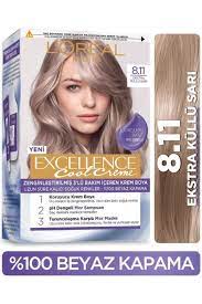 l oreal paris l oreal paris excellence cool creme sac boyasi 8 11 ekstra kullu sari fiyati yorumlari trendyol