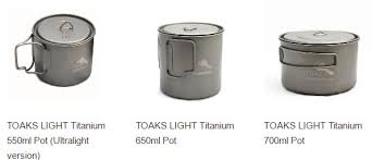Ultralight Toaks Titanium Pots Backpacking Light