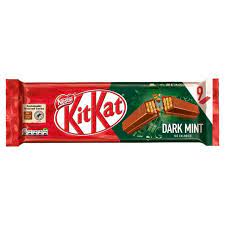 Percentages are based on a diet of 2000 calories a day. Kit Kat 2 Finger Dark Mint Biscuits 9 Pack 186 3g Tesco Groceries