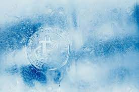 Bitcoin Icon Bitcoin On A Blue Ice Frozen Background Stock Photo Picture And Royalty Free Image Image 91746593