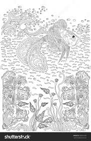 You might also be interested in coloring pages from angelfish category. Hand Drawn Humpback Fish In The Waves And With Seaweed Stress Coloring Page With High Details Isolated On Whale Coloring Pages Coloring Pages Stress Coloring