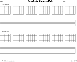 blank guitar chord chart and tab template