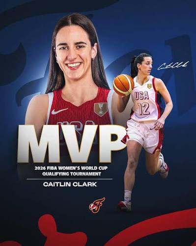 MVP CC ❤️‍🔥 Congrats to Caitlin Clark on being named the MVP of the 2026  FIBA Women's World Cup Qualifying Tournament 👏 #USABWNT x #FIBAWWC