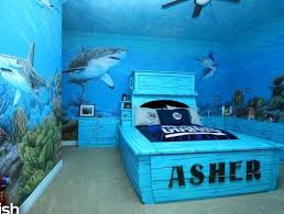 Boys Room Ideas Adorable Home Blue Themed Bedroom Underwater Bedroom Shark Bedroom