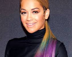 So if you're looking for low commitment brightly coloured hair, turquoise dip dyed hair is an easy way to try rainbow hair! Rita Ora S Dip Dye Hair 9 More Rad Rainbow Hairstyles Brit Co