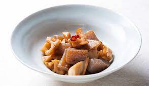 Simmered Spicy Konnyaku And Lotus Root Dining With The Chef Nhk World English Recipes Japanese Cooking Cooking Recipes