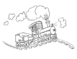 Coloriage Locomotive Sur Chemin De Fer Dessin Gratuit A Imprimer