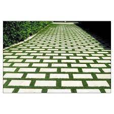 Outdoor floor tiles with grass. White Rectangular Outdoor Grass Concrete Paver For Pavement Id 9897289133